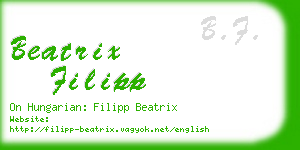 beatrix filipp business card